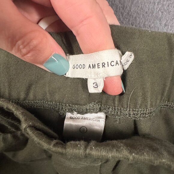Good American Womens 3 Large Green Pull On Leggings Straight Leg - Picture 4 of 9